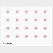 Chic Girly Pink Bows Verjaardag Hart Sticker (Vel)