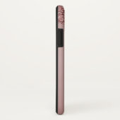 Chic Girly Pink Glitter Drift Monogram Case-Mate iPhone Case (Achterkant/rechts)