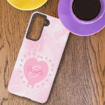 Chic Girly Pink Heart Monogram Initiaal Waterverf Samsung Galaxy Hoesje<br><div class="desc">Dit ontwerp heeft een chique roze en witte waterverf achtergrond met een hart centrum en een voornaam en initiaal letter monogram. Personaliseer de tekstvelden met een voor- of achternaam en initiaal, verwijder een of beide tekst of bewerk deze met het ontwerpgereedschap om een lettertypestijl, -grootte en -kleur te selecteren die...</div>