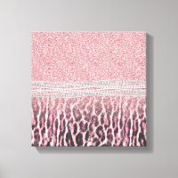 Chic Girly Pink Leopard animal print Glitter Afbee