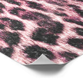 Chic Girly Pink Leopard animal print Glitter Afbee (Hoek)