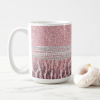 Chic Girly Pink Leopard animal print Glitter Afbee