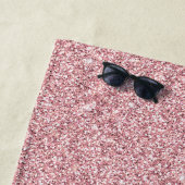Chic Girly Pink Leopard animal print Glitter Afbee Strandlaken (In situ)