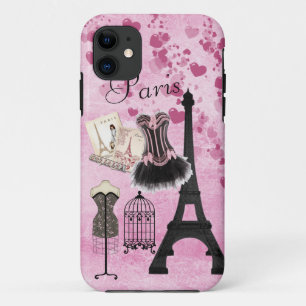 Chic Girly Pink Paris Mode Case-Mate iPhone Case