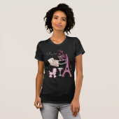 Chic Girly Pink Paris Romance T-shirt (Voorkant volledig)
