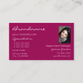 Chic Girly Pink Sparking Glitter Stars met foto Visitekaartje (Achterkant)