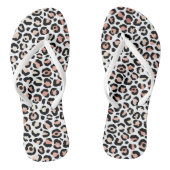 Chic Girly Roos Gold Leopard Print Teenslippers (Voetbed)