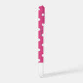 Chic Girly Roze en Witte Polka Dots iPhone 15 Case (Rechterkant)