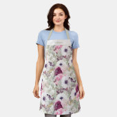  Chic Girly Roze Waterverf Bloemen Schort (Gedragen)