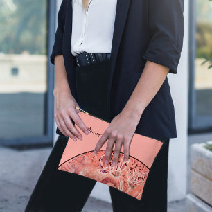 Chic Girly Salmon roze bloemen Etui