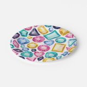 Chic Girly Shiny Diamond Gemstone Papieren Bordje (Gekanteld)