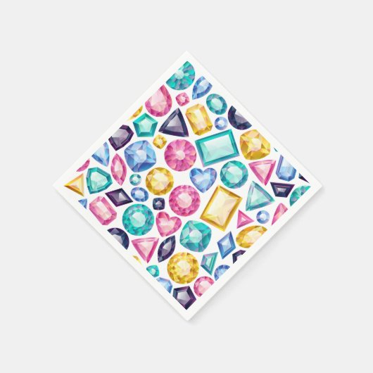 Chic Girly Shiny Diamond Gemstone Servetten (Hoek)