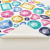 Chic Girly Shiny Diamond Gemstone Sherpa Deken (3/4)