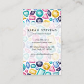 Chic Girly Shiny Diamond Gemstone Visitekaartje (Achterkant)