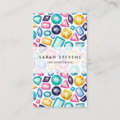 Chic Girly Shiny Diamond Gemstone Visitekaartje (Voorkant)