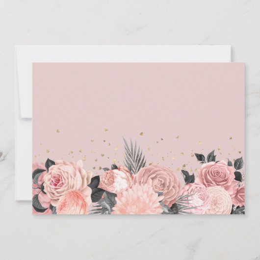 Chic Girly Surprise Double Birthday Party Kaart (Achterkant)