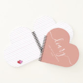 Chic Girly Trendy Modern Blush Pink Heart Diary Notitieboek (Binnen)