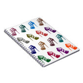 Chic Glam Colorful High Heels Shoe Custom Notebook Notitieboek (Rechterzijde)