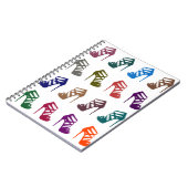 Chic Glam Colorful High Heels Shoe Custom Notebook Notitieboek (Linkerzijde)