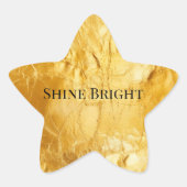 Chic Glam Geel Goud Ster Sticker (Voorkant)
