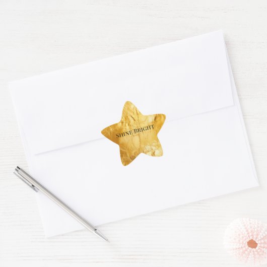 Chic Glam Geel Goud Ster Sticker (Envelop)
