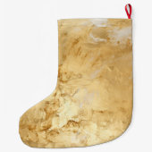 Chic Glam Geschilderd Goud Grote Kerstsok (Achterkant)