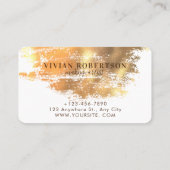 Chic Glam Gold Brushstroke Eyelid Beauty Visitekaartje (Achterkant)