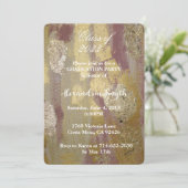 Chic Glam Gold Clay Roze Afstuderen Uw foto Kaart (Staand voorkant)