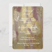 Chic Glam Gold Clay Roze Afstuderen Uw foto Kaart (Voorkant)