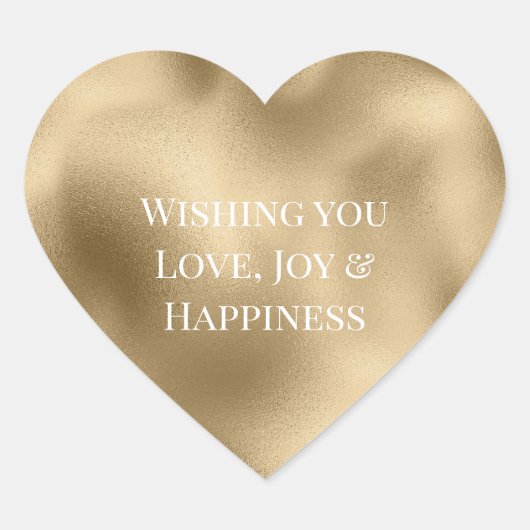 Chic Glam Gold Hart Sticker (Voorkant)