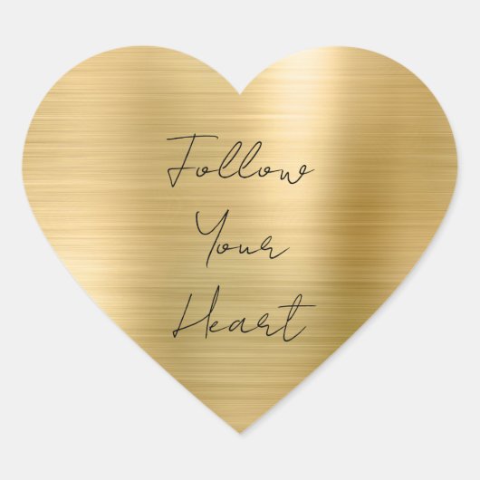 Chic Glam Gold Hart Sticker (Voorkant)