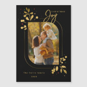 Chic Glam Gold laat Joy Calligrafie Foto (Voorkant)
