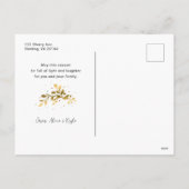Chic Glam Gold laat Joy Calligrafie Foto Feestdagenkaart (Achterkant)