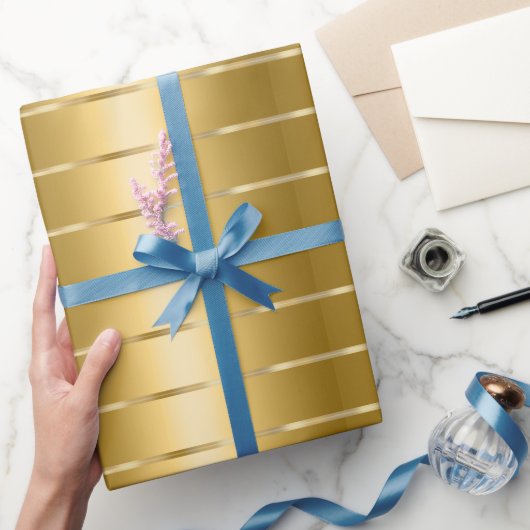 Chic Glam Gouden Lint Bruidsdouche Cadeaupapier (Geschenken)