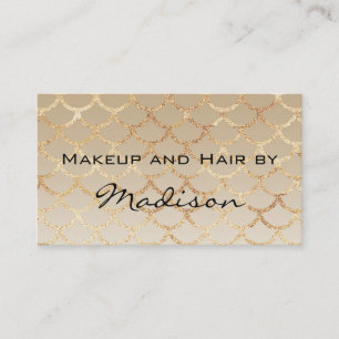 Chic & Glam Gouden Zeemeermin Glitter Make-up Arti Visitekaartje