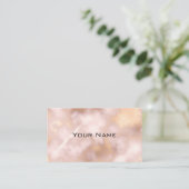 Chic Glam Luxury Copper Roos Gold Marble Patroon Visitekaartje (Staand voorkant)
