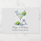 Chic Glam Margaritas en Huwelijk Bruidsfeest Sparkling Wijnetiket (Enkel label)