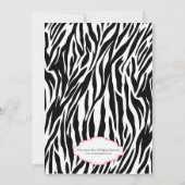 Chic Glam Modern mam roze Zebra Baby shower Kaart (Achterkant)