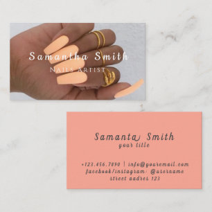 Chic Glam Nagelkunst Manicure Salon Nagels Kunsten Visitekaartje