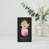 Chic Glam Pineapple Personal Chef Visitekaartje (Staand voorkant)