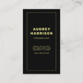 Chic Glam Pineapple Personal Chef Visitekaartje (Achterkant)