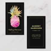 Chic Glam Pineapple Personal Chef Visitekaartje (Voorkant / Achterkant)
