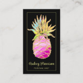 Chic Glam Pineapple Personal Chef Visitekaartje (Voorkant)