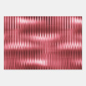 Chic Glam Red Glitter Stripes Inpakpapier Vel (Voorkant 3)