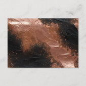 Chic Glam Roos Gold Black Wedding RSVP Informatiekaartje (Achterkant)