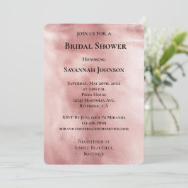 Chic Glam Roos Gold Blush Roze Vrijgezellenfeest Kaart