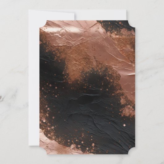 Chic Glam Roos Goud Zwart Abstract Vrijgezellenfee Kaart (Achterkant)