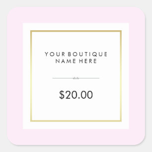 Chic Glam roze en Gold Retail Price Label