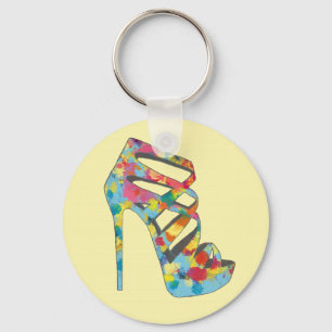Chic Glam  Rozen Aqua High Hiel Shoe Sleutelhanger