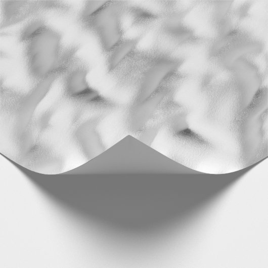 Chic Glam Silver Christmas Cadeaupapier (Hoek)